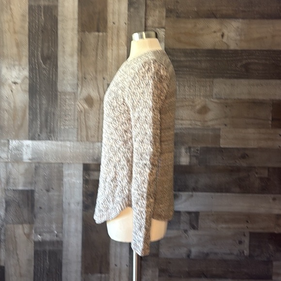 Jeanne Pierre tan cable knit sweater medium preppy neutral academia gorpcore - Picture 8 of 12